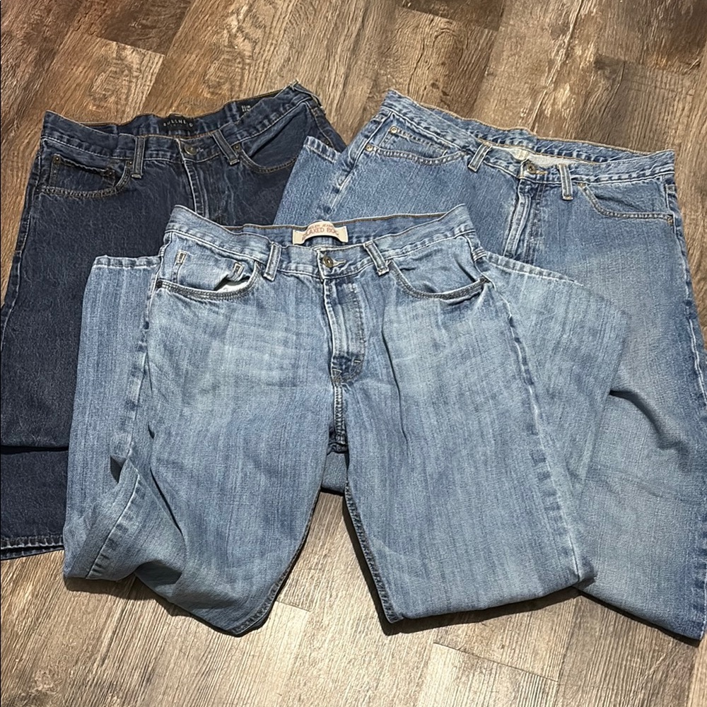 Classic Blue Denim Jeans Trio